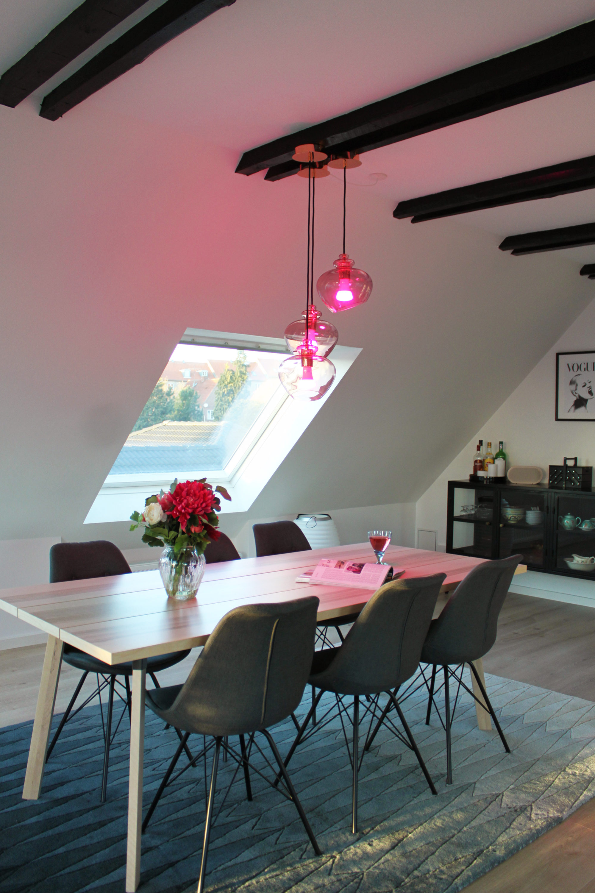 Juliana Chow Copenhagen apartment home - Philips Hue lights smart home